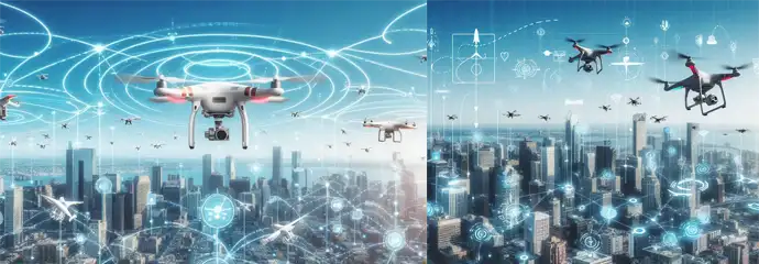 trafico aereo y drones